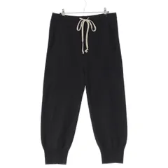 リックオウエンス 21AW BELA ASTAIRES CROPPED PANTS カシミヤ ドローストリング クロップド パンツ ボトムス RU02A5654 ブラック M【中古】
