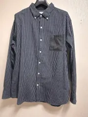 TOKYO SIDE CLOTHN ポケットCHECK バイカラー ボーダー柄シャツ 4L 秋冬ONE