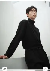 (新品)(XXL) DRAW FIT(ドローフィット) タートルネック ニット Tシャツ BLACK 出品