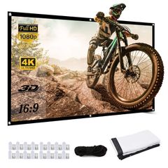 New Arrival: 72-inch 16:9 Projector Screen (34% Light Transmittance) for Movies, Meetings, and Home Theater Projection. Foldable and Portable.