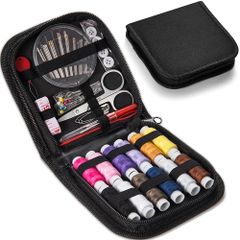 [In Stock] Portable Sewing Machine Accessories, Popular Sewing Kit, Easy to Use, Professional Sewing Tools, Embroidery, Hand Sewing Needles, Thimbles, Portable for DIY Crafts, Home Use, Travel, Mini Sewing Kit with Storage Bag, School Use, 12 Colors of Thread, Unisex