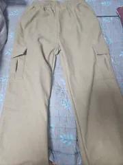 コーデュロイ ワイド パンツ (黒・ベージュ)