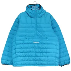 新品同様 SUPREME シュプリーム 21AW MICRO DOWN HALF ZIP HOODED PULLOVER マイクロダウン ハーフ ジップ フーデッド プルオーバー アウター ダウンパーカー ティール Janz