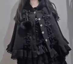 地雷系 量産型地雷系 ヴィンテージ ポンチョ ケープ ギャル