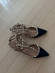 ヴァレンティノ ロックスタッズ ヒール ブラック 35