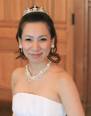 ティアラ・ネックレス・イヤリング3点セット【エレガントローズ】