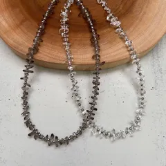 ng128 ガラス ビーズ ネックレス 金アレ対応に変更可能