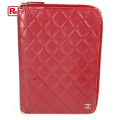 CHANEL シャネル iPadケース CC ココマーク ロゴ キルティング ラムスキン レッドのサムネイル