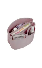 バッグインバッグ 小さめ インナーバッグ 縦型 【バックの中を簡単に整理整頓可能】 (アッシュラベンダー, Sサイズ)