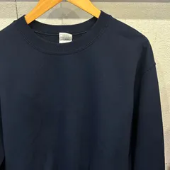 古着 GILDAN ギルダン　バックプリント　スウェット　トレーナー　クルーネック　紺　ネイビー