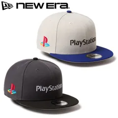 新品 NEWERA ニューエラ 正規品 プレイステーション コラボ 9FIFTY CAP キャップ 帽子 刺繍 ロゴ PlayStation PS プレステ ゲーム グッズ ツートン バイカラー ストーン グレー 14693333 14693334 M/L