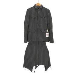コムデギャルソン COMME des GARCONS AD1994 メタモルフォシス期 巻きスカートドッキングウール縮絨ジャケット メンズ JPN：M のサムネイル