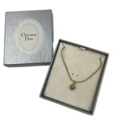 Dior  ディオール クリスチャンディオール  ハート型 チャーム  色石 ネックレス レディース 中古