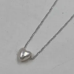 希少 ハート型  パールネックレス ネックレス レディース シルバー925 SILVER925 中古