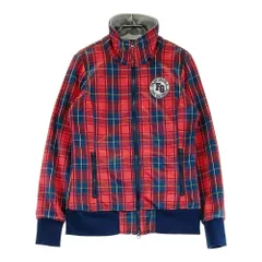 サイズ：M FILA GOLF フィラゴルフ IK4EL228 裏起毛 ジップジャケット チェック柄 レッド系 [240101602534] ゴルフウェア レディース ストスト