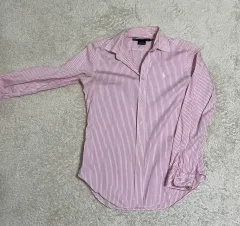 ポロ ラルフローレン スリムフィット ストライプ シャツ ピンク