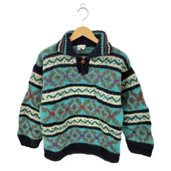 ユーズドフルギ USED古着 {{L.A.WERA}} 総柄 ウール ハンドニットセーター レディース 表記無 