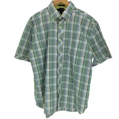 トミーヒルフィガー TOMMY HILFIGER 80’S 2ply fabricギンガムチェック BD半袖シャツ メンズ import：L 