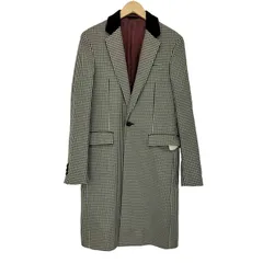 プラダ PRADA ベロア襟 チェック チェスターコート メンズ  44Rのサムネイル