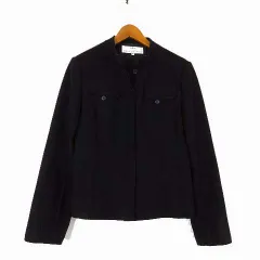 バレンシアガ BALENCIAGA ジャケット ブレザー バンドカラー カシミヤ ウール 長袖 M 40 黒 ブラック 国内正規品のサムネイル