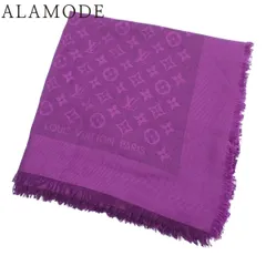 LOUIS VUITTON(ルイ・ヴィトン) モノグラム シャイン ストール ストール アパレル ファッション小物 大判 スカーフ ショール シルク ウール パープル紫 402336 レディース 40802174326【中古】【アラモード】