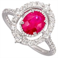 QVC 笠原真寿美 K18WG ルビー 1.0ct サファイア ダイヤリング - メルカリ