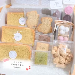 Valentine🧸💕🍫▹ ギフト用 ▹【北海道 / 北東北 / 沖縄 地域専用ページ】┆ グルテンフリー ┆身体に優しい ⑅⃛ 米粉焼き菓子𐂐𓈒𓏸 米粉 クッキー シフォンケーキ メレンゲクッキー スノーボールクッキー チョコ