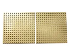 レゴ 正規品 中古 プレート 2枚セット ダークタン レゴブロック【管理番号：2939】