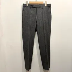 カシミヤ混 BEAUTY&YOUTH UNITED ARROWS ストレッチ サキソニー スリム パンツ ヘリンボーン  グレー サイズM【送料込み】