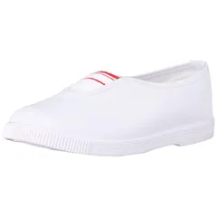 [ムーンスター] 日本製 上履き バレー アルファジェットラン キッズ シロ/アカ 20.0 cm 2E