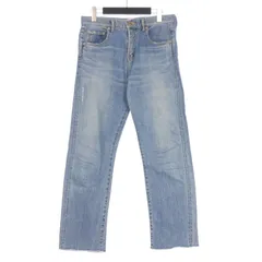 アントゲージ Antgauge ダメージ加工 ストレート デニムパンツ ジーンズ ライトブルー