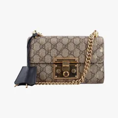 グッチGucciパドロック ベージュ×マルチカラー PVCコーティング