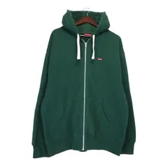 新品・未使用SUPREME　ジップアップパーカー　スモールボックスロゴ　グリーン ブランド古着】Small Box Logo スモールボックスロゴジップパーカー