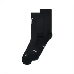 【新品】On オン Core Run Sock High 2P U Black 2UG10050553 ユニセックス ランニングソックス コア ラン ソック ハイ 2足組 2足セット ミニクルー ハイソックス クッション 通気性 吸湿速乾 ドライ 着圧アーチサ