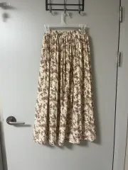 森ガール はぐみ フラワー パータン プリーツ ロング スカート