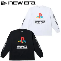 新品 ニューエラ NEWERA 正規品 プレイステーション コラボ 長袖 Tシャツ 長袖Tシャツ ティーシャツ ロンT ロゴ PlayStation PS プレステ 大きいサイズ ホワイト ブラック 14693220 14693221 M L XL 2L 3L
