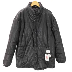 ハラジュクマザー HARAJUKU MOTHER 90S W-1 牛革 カウスキン リアルレザー 中綿 キルト ボンバー ジャケット 比翼 ダブルジップ ビックサイズ メンズ  LLのサムネイル