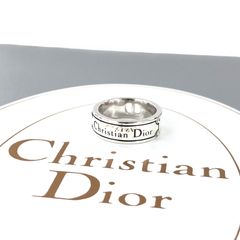 美品 Christian Dior クリスチャンディオール アイコン ロゴ リング 指輪 シルバー 925 18号 11.1g