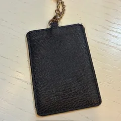コーチ　COACH　クロスグレインレザー　チェーンストラップ付　IDカードホルダー　パスケース