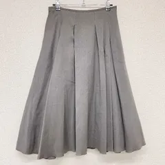FOXEY　フォクシー　ロングスカート　プリーツ　フレア　シルク　ウール　ブラウン　日本製　レディース　38　a01243