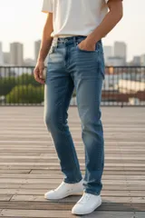 REPLAY リプレイ デニム　パンツ スリム　スキニー　ヴィンテージ加工 デニムパンツ コットン ブルー【中古】 ユニセックス