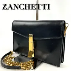 ZANCHETTI　ザンケッティ　ショルダーバッグ　2way　クリップ　チェーン　斜め掛け　肩掛け　ブラックのサムネイル
