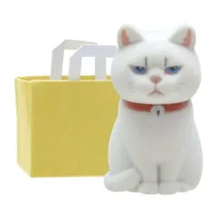 【中古】トレーディングフィギュア シロ 「紙袋に入った猫 フロッキー」