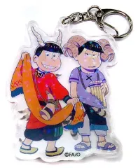 【中古】キーホルダー・マスコット(キャラクター) おそ松＆一松 「HMV×おそ松さん ホログラムコンビアクリルキーホルダーコレクション」 HMV店舗限定