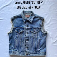 levi's リーバイス　70506 デニムジャケット　カットオフ　80s USA 46R