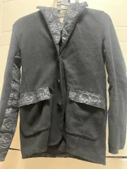 HYSTERIC GLAMOUR ヒステリックグラマー ヴィンテージ スリムフィット ドクロ フード カーディガン ジャケット