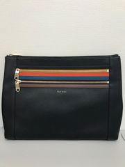Paul Smith 黒 レザー ショルダーバッグ スラウチーレザー2WAY