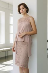 Pinky&Dianne ピンキー&ダイアン セットアップ フォーマル パーティードレス 結婚式 お呼ばれ セットアップ レーヨン/ポリエステル ピンク【中古】 レディース