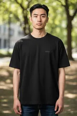 ESSENTIALS ESSENTIALS エッセンシャルズ フィアオブゴッド ストリート オーバーサイズ ビッグシルエット 半袖Ｔシャツ コットン ブラック【中古】 メンズ