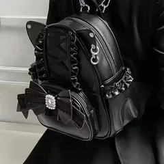 地雷系 量産型 リュック 黒